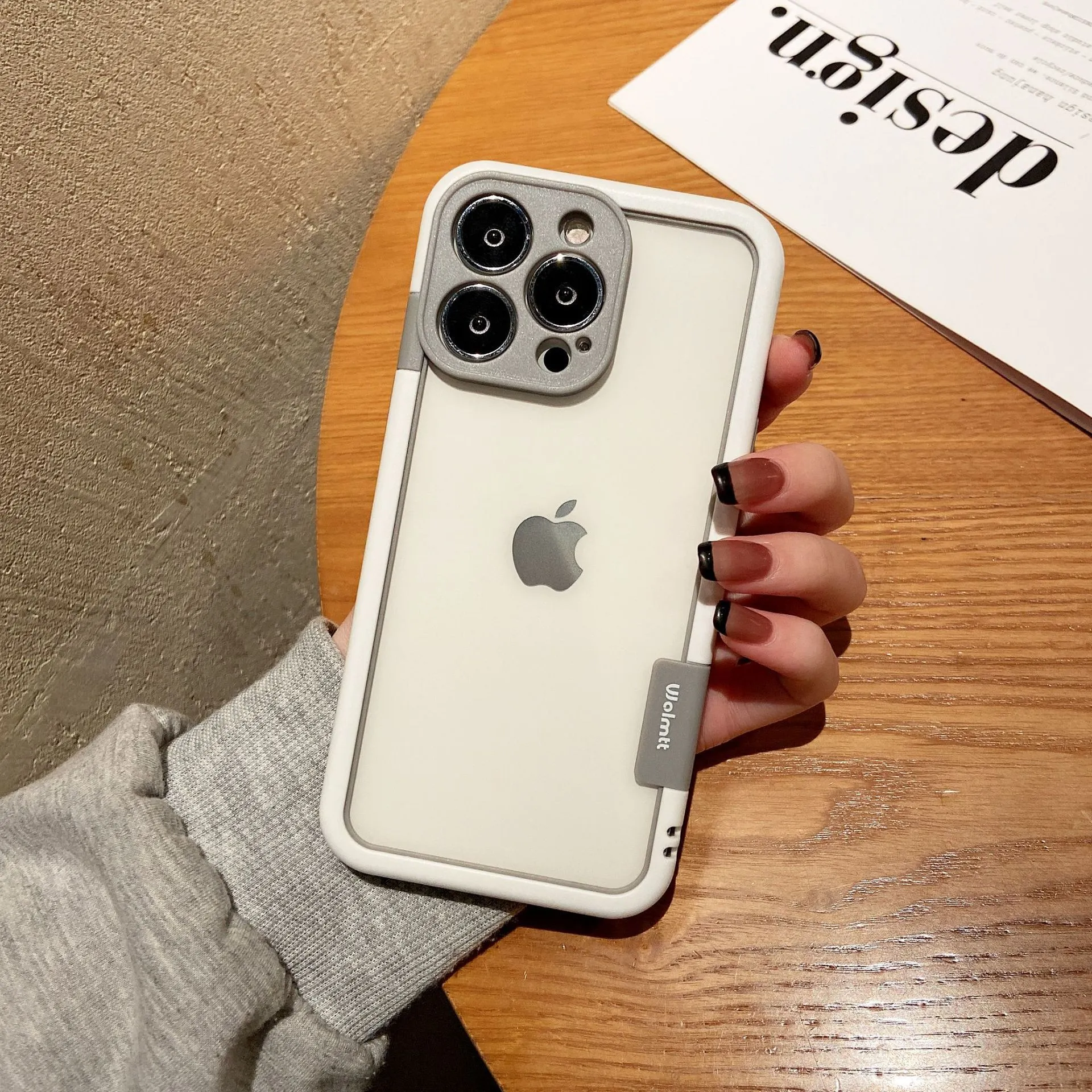 Compatible with iPhone 13 to 17 Dopamine Color-Block Frame Case with Cutout Heat Dissipation and Drop Protection Simple New Style Phone Case