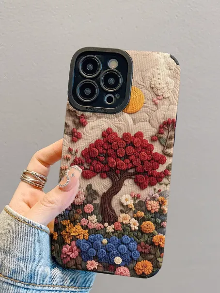 カラーブロックフラワー ローズ インターフェース アップル iPhone16 スマートフォンケース 15 Pro Max マイクロスリット 14 新作 i13 シンプル 12 レディース ピグメント調 プラスチック インターフェース アップル 17p