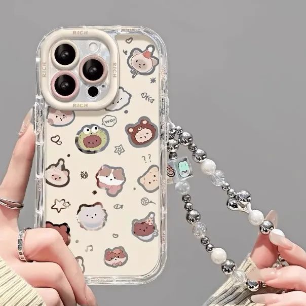 fundas para iPhone 17 Pro Max con diseño de animales dibujados, compatibles con iPhone 16, 15