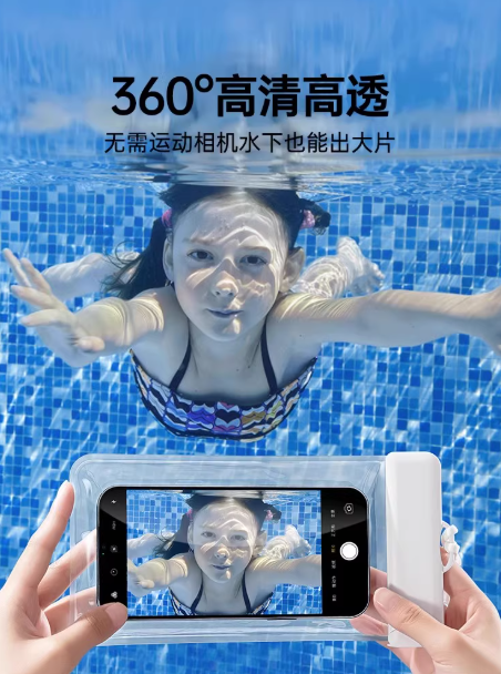 Allgemeiner Touchscreen- und Wasserschutzbeutel für iPhone, transparenter Schwimm- und Tauchschutz für Smartphones